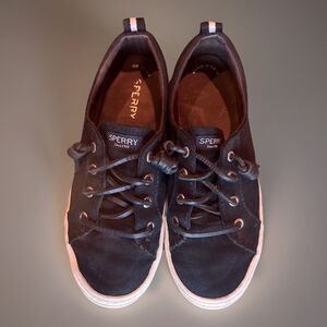 Sperry Women's Crest Vibe Washed Sneakers Black Size 6